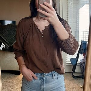 Brown Women's Top